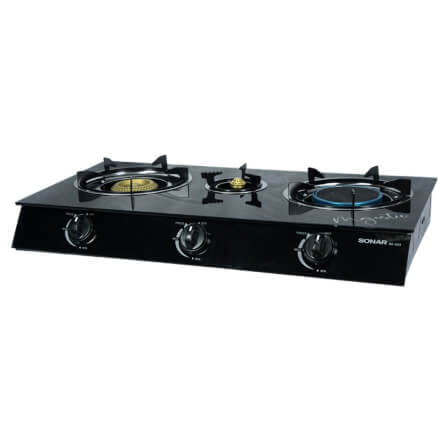 เตาแก๊สตั้งโต๊ะ 3 หัว  SONAR รุ่น GS-503 ( หน้ากระจกนิรภัย )_1